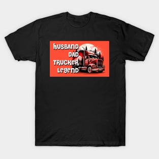 Husband Dad Trucker Legend #7 T-Shirt